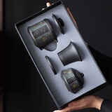 阿狸的爱紫砂泡茶杯茶水分离杯伴手礼年会礼品新年父亲生日礼物男士送爸爸 蓝百福紫砂杯【带茶罐】茶具高端 送老公老师长辈退休纪念品实用