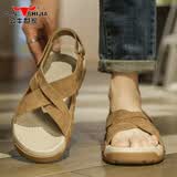 公牛世家凉鞋男2026新款夏季外穿透气沙滩鞋休闲百搭软底舒适涉水凉拖鞋