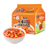 康师傅方便面 经典辣番茄鸡蛋牛肉面五连包110g*5 泡面袋装速食方便食品