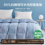 博洋家纺亚斯空调被抑菌95%白鹅绒被羽绒被夏凉被(260g填充)220*240cm
