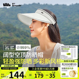 蕉下（beneunder）遮阳帽女太阳帽空顶帽防晒帽防紫外线遮脸时尚百搭UL569白