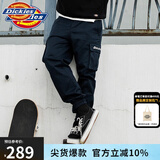 dickies休闲裤 男女同款新复古回潮印花多口袋束口工装裤百搭8 深海军蓝 28