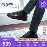 金利来（goldlion）男鞋时尚个性耐磨板鞋舒适系带休闲鞋55323073901A-黑色-37码