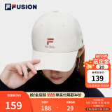 FILA FUSION斐乐潮牌棒球帽中性休闲鸭舌帽网球运动遮阳帽 乳糖色-BG XS