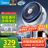 美的（Midea）【WIFI智控】抑菌空气循环扇/国家补贴/变频直流电风扇//家用净化落地扇摇头定时广角送风FGD24UZR