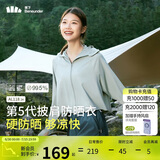 蕉下（beneunder）防晒衣女春夏UPF50+冰丝经典披肩款AL11824远山灰L
