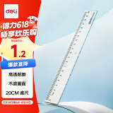 得力（deli）[超级爆款]20cm办公通用直尺 考研高考中考测量绘图尺子 办公用品 开学文具