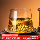 青苹果水晶玻璃洋酒杯观山杯 威士忌清酒啤酒调酒轻奢玻璃杯水杯230ml*6