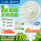 钻石牌电风扇家用【1级能效+直流变频+纯铜电机】台地两用摇头扇大风量轻音卧室客厅空调伴侣DFS-ZBM08