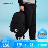 匡威（Converse）学生书包新款双肩包经典款大容量旅行包初高中生男女童通用背包 正黑色 M【30*11.5*44cm 约15L】