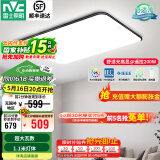 雷士（NVC） led吸顶灯 客厅大厅大瓦数客厅灯北欧灯具灯饰 现代简约客厅大灯 【200瓦黑苹果客厅】遥控95显色