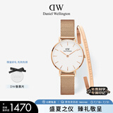 丹尼尔惠灵顿（DanielWellington）DW女士手表腕表送女友礼物节日礼物DW00100219+大手镯套装