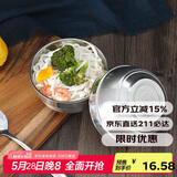 贝瑟斯 304不锈钢碗 2只装11.5CM家用饭碗汤碗餐具 防烫 耐用