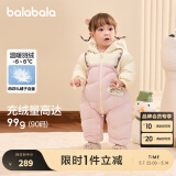 巴拉巴拉（BALABALA）童装婴儿连体衣假两件连体羽绒服宝宝衣服冬加厚男童女童儿童 粉红60002-白鸭绒 90cm