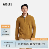 AIGLE艾高抓绒衣经典款POLARTEC户外保暖休闲耐穿半拉链上衣男士 烟草色 BE483 2XL (190/104A)