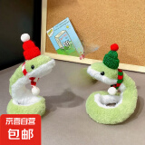 小蛇桌面摆件布娃娃玩偶摆件搞怪儿童女孩公仔布偶摆件 小青蛇带帽款【红色】