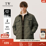 Teenie Weenie Men小熊男装羽绒服冬季衬衫式羽绒服保暖外套外套男 军绿色 XL (180)