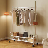 姗姗木艺衣架落地衣帽架卧室挂衣架可移动晾衣架阳台晒衣架收纳置物架子