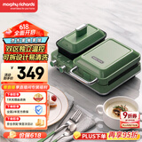 摩飞电器（Morphyrichards）早餐机电饼铛家用三明治机电饼档家庭用 多功能双区料理轻食机面包煎烤机蛋糕机 MR9086薄荷绿