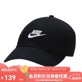 耐克NIKE运动配饰男女太阳帽棒球帽CLUB CAP帽子FB5368-011黑S/M