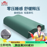 奥罗玛斯 军绿色训练枕头太空记忆枕颈椎枕成人单人宿舍护颈部学生队用睡眠枕记忆棉枕芯军绿色07-9cm 橄榄绿-武京【竹炭款】