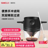 SIMELO德国施美乐便携式咖啡滤网挂耳折叠双层304不锈钢手冲咖啡过滤网 304滤网+杯托+304咖啡勺