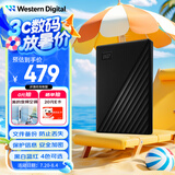 西部数据（WD）1TB 移动硬盘 USB3.0 My Passport随行版2.5英寸 黑 机械硬盘 笔记本电脑外接 大容量加密存储