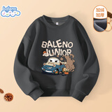 班尼路（Baleno）男童加绒卫衣冬装大童保暖上衣套头外套儿童冬季加厚休闲大童装