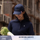 TOMMY HILFIGER男装经典休闲撞色字母可调节弯檐圆顶鸭舌棒球帽AM0AM07347 藏青色DW5 均码 （头围57cm）
