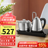格来德 （Grelide）茶台烧水壶 全自动上水泡茶电热水壶烧水煮茶一体机电水壶316L不锈钢煮茶器多段可调温电茶壶 0.8L 全新升级（烧水+高温清洗）-108ET1