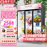 扬子商用鲜花保鲜柜大容量风冷鲜花保鲜冰箱鲜花冰柜上压机冷藏柜鲜花冷柜展示柜 【豪华】风冷无霜丨大三门星河黑 | 铜管制冷 下单赠豪华礼包一份【扬子旗舰】