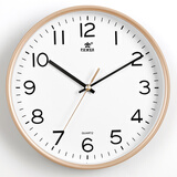 POWER挂钟现代简约客厅创意钟表卧室圆形石英时钟家用个性免打孔挂表 23008A1金色艺术字 直径25厘米