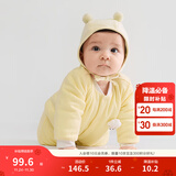 巴拉巴拉童装婴儿连体衣新生儿宝宝包屁衣服男女童冬装爬行服加厚保暖软萌 黄底小羊提花31402 80cm