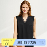 AMII职业西服套装女春夏新款休闲外套时尚西装两件套 黑色(吊带背心) M (160)
