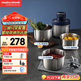 摩飞电器（Morphyrichards）【国家补贴】绞肉机 家用套娃绞馅机碎肉机 电动多功能辅食料理机打蒜搅拌机 不锈钢三碗 MR9401A