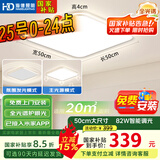 HD 全光谱智能AI语音吸顶灯高亮防眩面板米家智控【包安装】皓月-S5