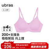ubras[虞书欣同款]夹心软支撑光面小胸聚拢女无痕内衣隐形无钢圈文胸罩 【背勾款】胭脂黛色 S 70A/70B