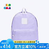 CILOCALA双肩包女M+号登山包校园电脑包大容量旅行包上班出游背包帆布书包 LAVENDER