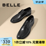 百丽通勤商务皮鞋商场同款舒适牛皮男士正装鞋婚鞋CF01DCM9【预售】 经典黑 42 (260mm)
