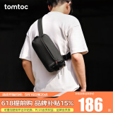 tomtoc胸包男士斜挎包单肩包休闲防水机能时尚Switch收纳包T21S1 性能款 曜石黑
