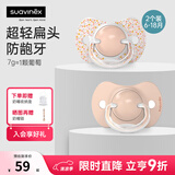 suavinex苏维妮安抚奶嘴0-6-18个月以上防胀气新生婴儿安睡奶嘴甜梦系列 【不易红脸】粉色 6-18个月  2个装
