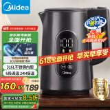美的（Midea）电热水壶烧水壶316L不锈钢热水壶 1.7升恒温电水壶彩屏触控保温水壶自动断电SHE1750