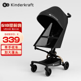 KinderKraftKK婴儿口袋推车儿童遛娃神器宝宝溜娃车小憨豆硬靠背加大蓬头黑