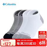 Columbia哥伦比亚袜子男女25春夏款运动袜透气休闲袜4双装 RCS631 AS1 L