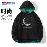 GENIOLAMODE卫衣男韩版潮牌连帽宽松休闲百搭假两件春秋上衣