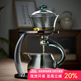 全度玻璃茶具套装自动懒人泡茶器家用泡茶壶茶杯冲泡茶器功夫茶具 登高清灰自动茶具 1件