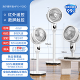 海尔（Haier）【宝宝风】空气循环扇家用卧室轻音遥控电风扇香薰抑菌落地扇台式净化驱蚊风扇省电空调扇HFX-Y00D