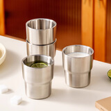 onlycook304不锈钢直饮杯子 儿童抗菌喝水杯 早餐牛奶咖啡杯啤酒杯 