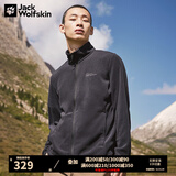 Jack Wolfskin狼爪抓绒衣男经典款春季款户外抓绒服防风加厚保暖抓绒外套 5032751-6000/黑色 M 175/96A