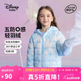 迪士尼（DISNEY）童装儿女童羽绒服90白鸭绒儿童中大童保暖服24冬DB431KE02蓝100